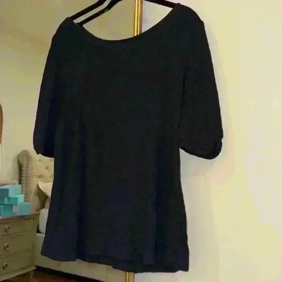 Loft top, navy blue knotted  arms - Picture 1 of 4